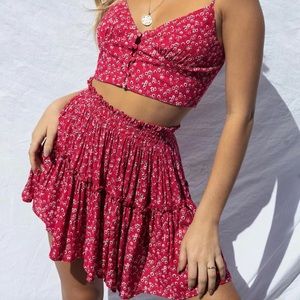 Princess Polly shah red skirt